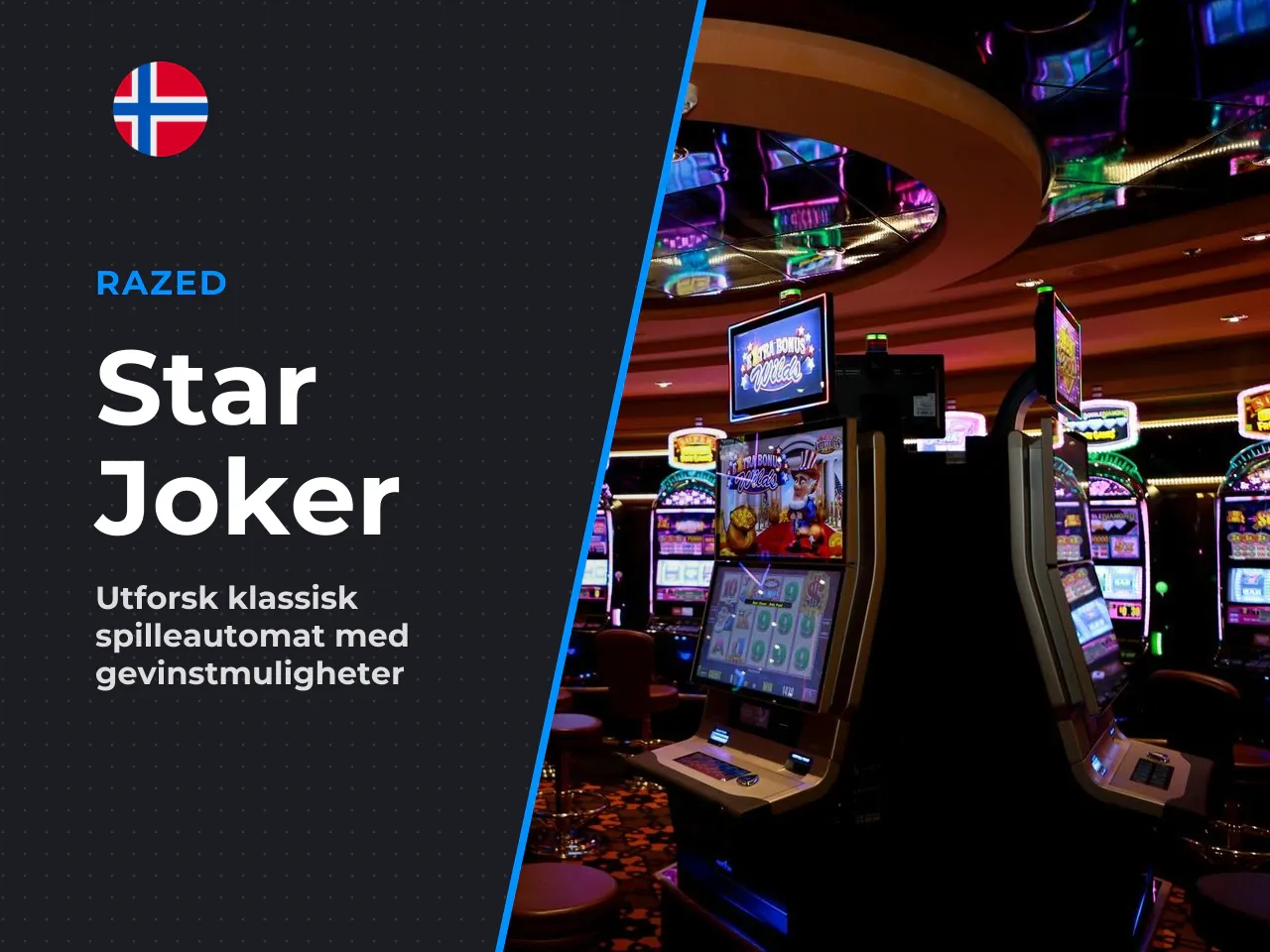 Klassisk fruit machine med symboler Joker