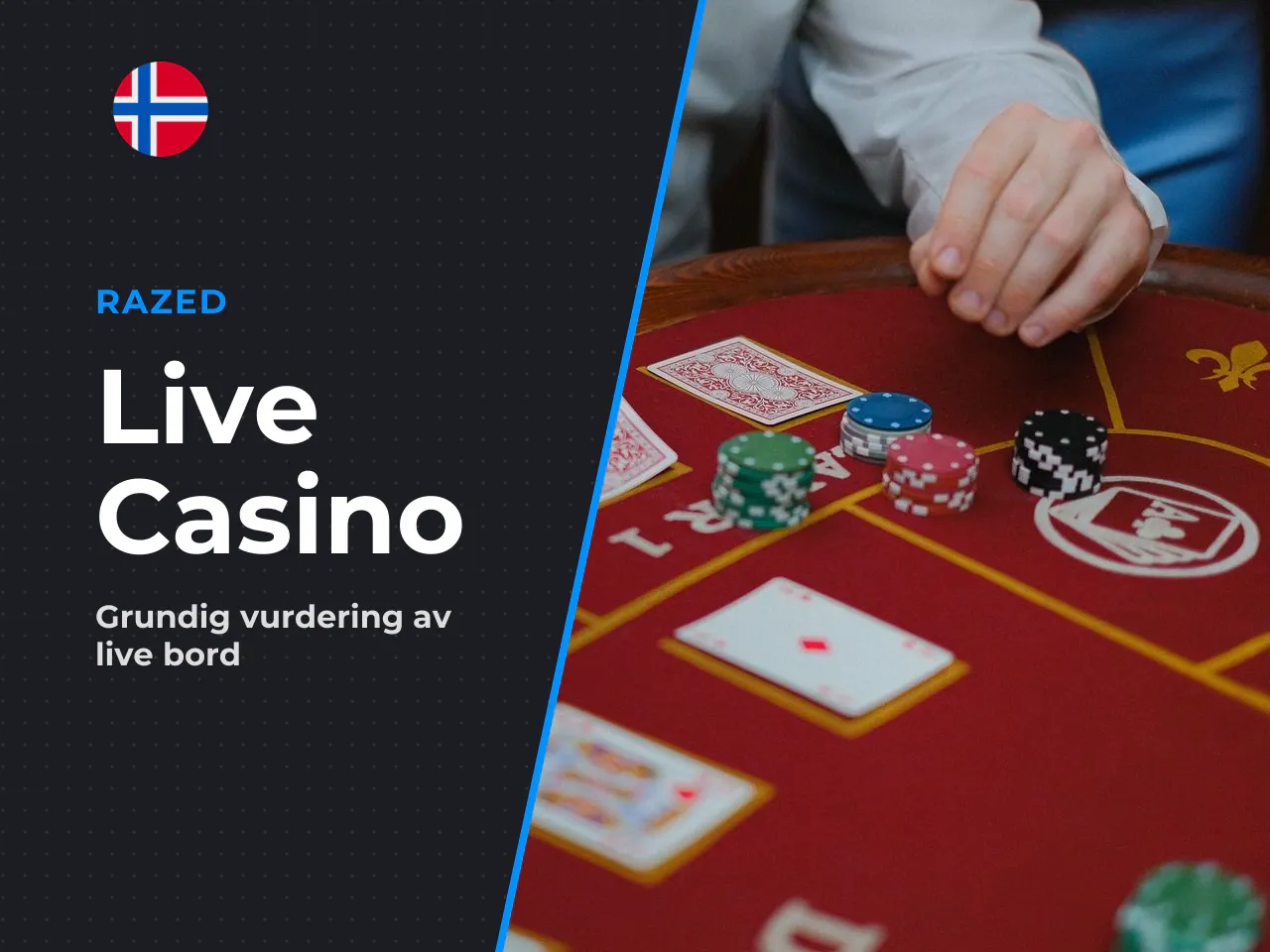 Slik vurderer redaksjonen live casino-tilbud. Vi
